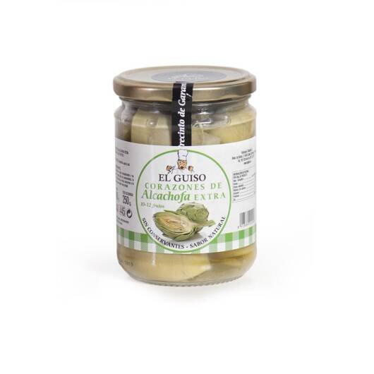 CORAZONES DE ALCACHOFA AL NATURAL "EL GUISO", 340 GR