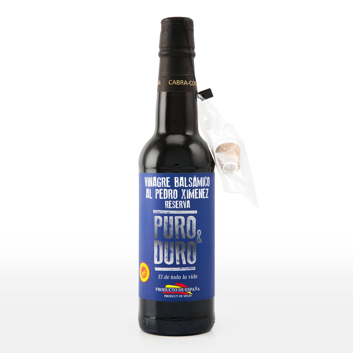 VINAGRE BALSÁMICO AL PEDRO XIMENEZ PURO & DURO, BOT 37,5 CL