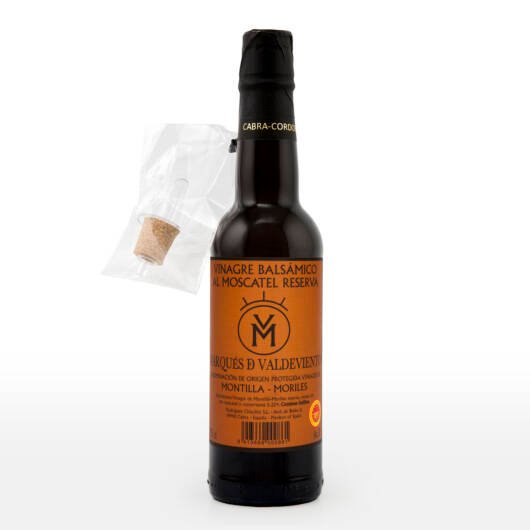 VINAGRE BALSÁMICO AL MOSCATEL RESERVA "MARQUES DE VALDEVIENTO", 37,5CL